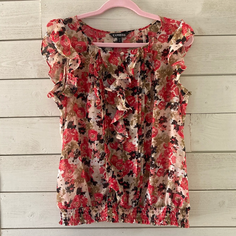 Floral printed dress top
